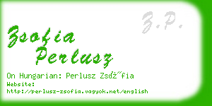 zsofia perlusz business card